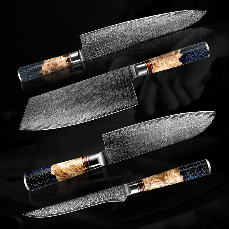 7.6 Inch Japanese Chef Knife vg10 Damascus Kitchen Knife Vegetables Me –  grandsharp-knives