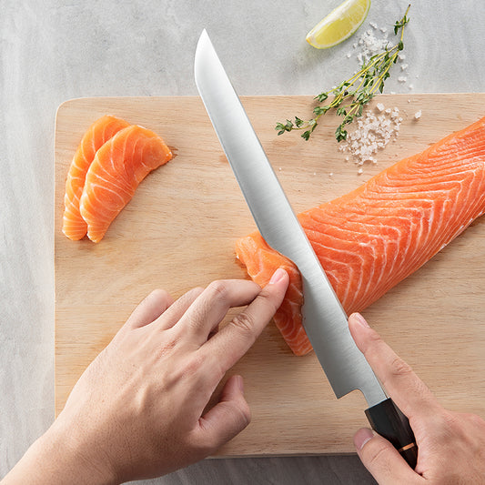 Premium Japanese Kitchen Knife Sakimaru Chef Knife 8cr18mov Steel Tuna Sashimi Cutting Tool Saya Scabbard Gift Box