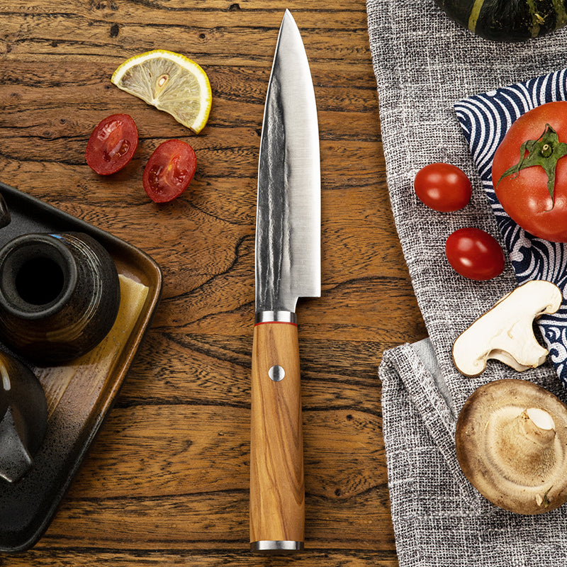 Professional Handmade Forged Kitchen Knife 5Cr15Mov High Carbon Steel Chef Nakiri Utility Knives Fish Meat Slicer with Olive Wood Handle