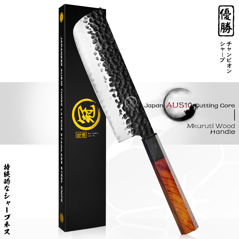 Professional Japanese Chef Knives Set 3 Layers AUS-10 Steel Meat Cleaver Salmon Fish Filleting Santoku Knife Gift