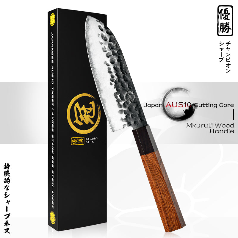 Professional Japanese Chef Knives Set 3 Layers AUS-10 Steel Meat Cleaver Salmon Fish Filleting Santoku Knife Gift