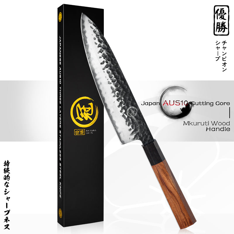 Professional Japanese Chef Knives Set 3 Layers AUS-10 Steel Meat Cleaver Salmon Fish Filleting Santoku Knife Gift