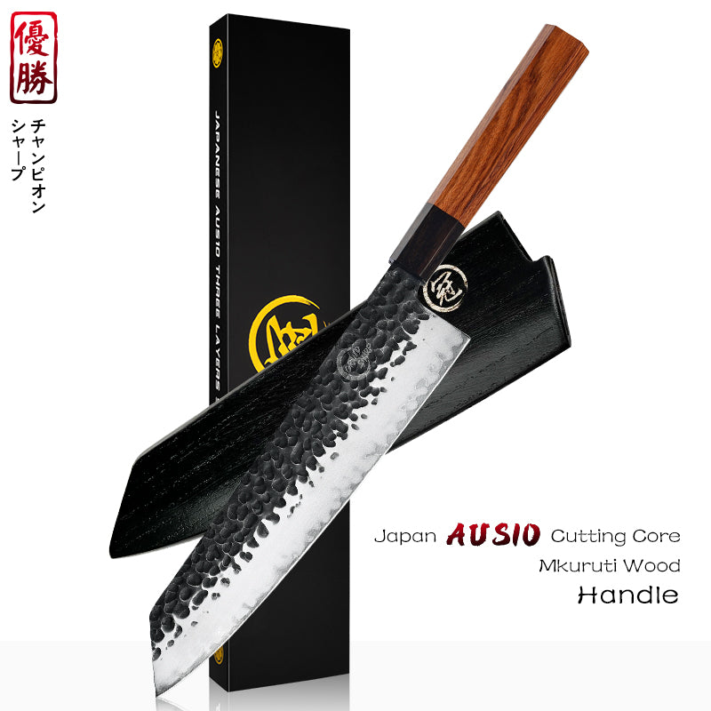 Professional Japanese Chef Knives Set 3 Layers AUS-10 Steel Meat Cleaver Salmon Fish Filleting Santoku Knife Gift