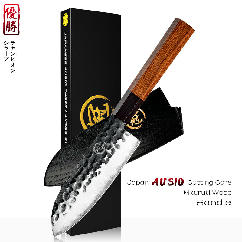 Professional Japanese Chef Knives Set 3 Layers AUS-10 Steel Meat Cleaver Salmon Fish Filleting Santoku Knife Gift