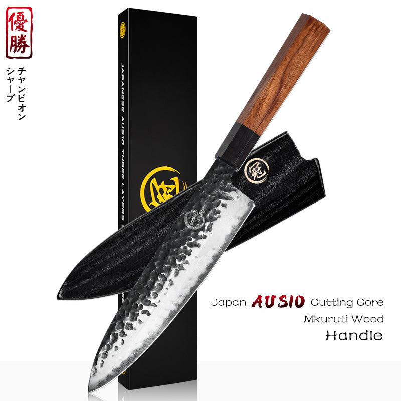 Professional Japanese Chef Knives Set 3 Layers AUS-10 Steel Meat Cleaver Salmon Fish Filleting Santoku Knife Gift