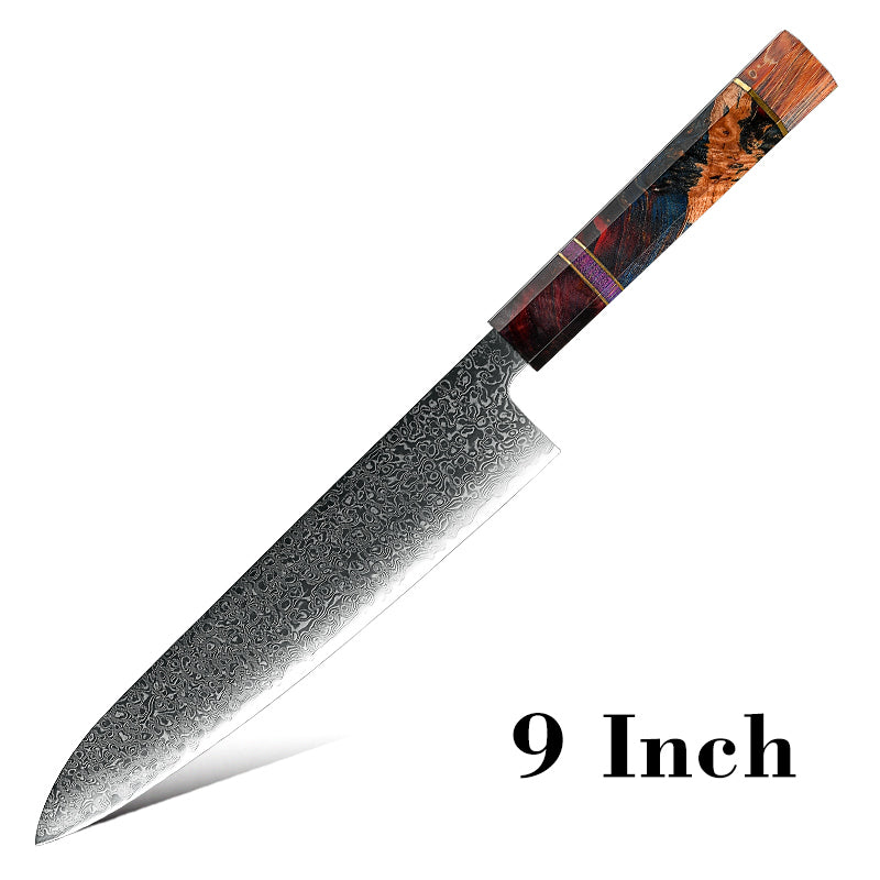 Professional Damascus Kitchen Knife vg10 Japanese Stainless Steel Chef Knife Meat Gyuto Utility Kiritsuke Butcher Cutter Tools