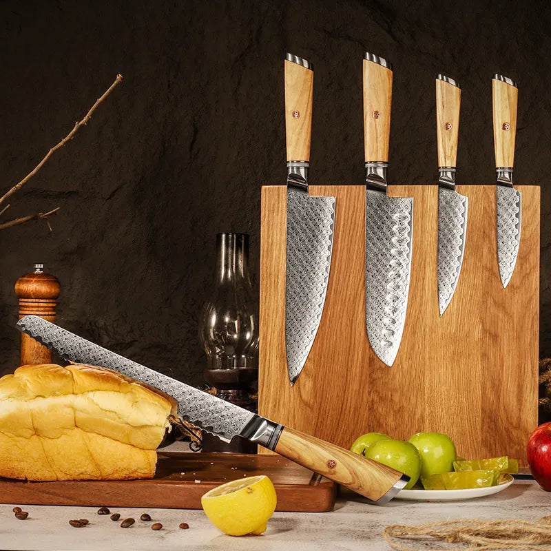 5Pcs/set Professional Chef Knife Paring Utility Santoku Slicing Chef  Cooking Knife Kitchen Slicing Knife Santoku Knife Kitchen Knife Set Steel  Knife