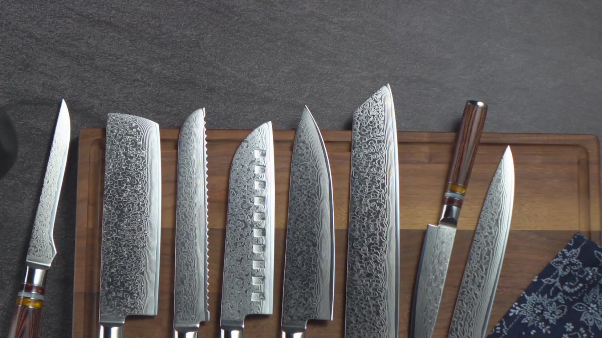 Handmade Chef Knife Set Japanese Kiritsuke Santoku Kitchen Knife