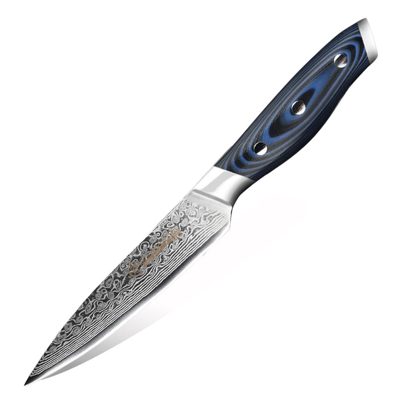  SHAN ZU Damascus Utility Knife 6 inch Japanese Steel Kitchen  Petty Knife, All Purpose Professional Kitchen Chef Knives High Carbon Super  Sharp, 67-Layer Damascus Steel with G10 Handle/Gift Box : Everything