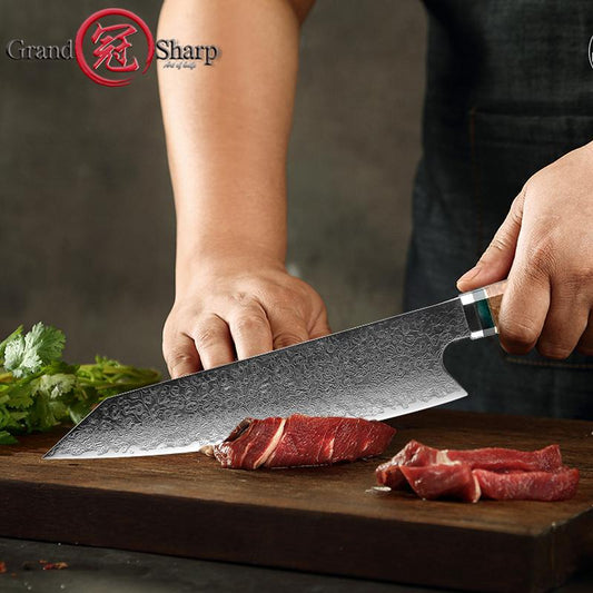 8.2 Inch Chef's Knife 67 Layers Japanese Damascus Kitchen Knife Kitchen Stainless Steel Tool Knives