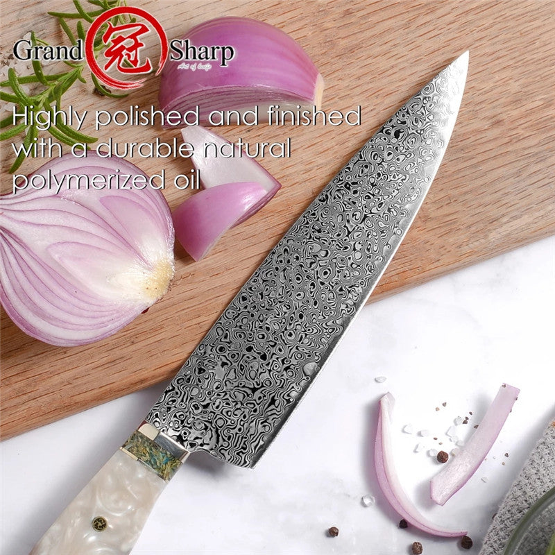 7.6 Inch Japanese Chef Knife vg10 Damascus Kitchen Knife Vegetables Meat Cutter Kitchen Cooking Knives Gift Box